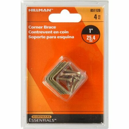 Hillman 1 x 05 in Zinc  Yellow Dichromate Corner Brace 851120